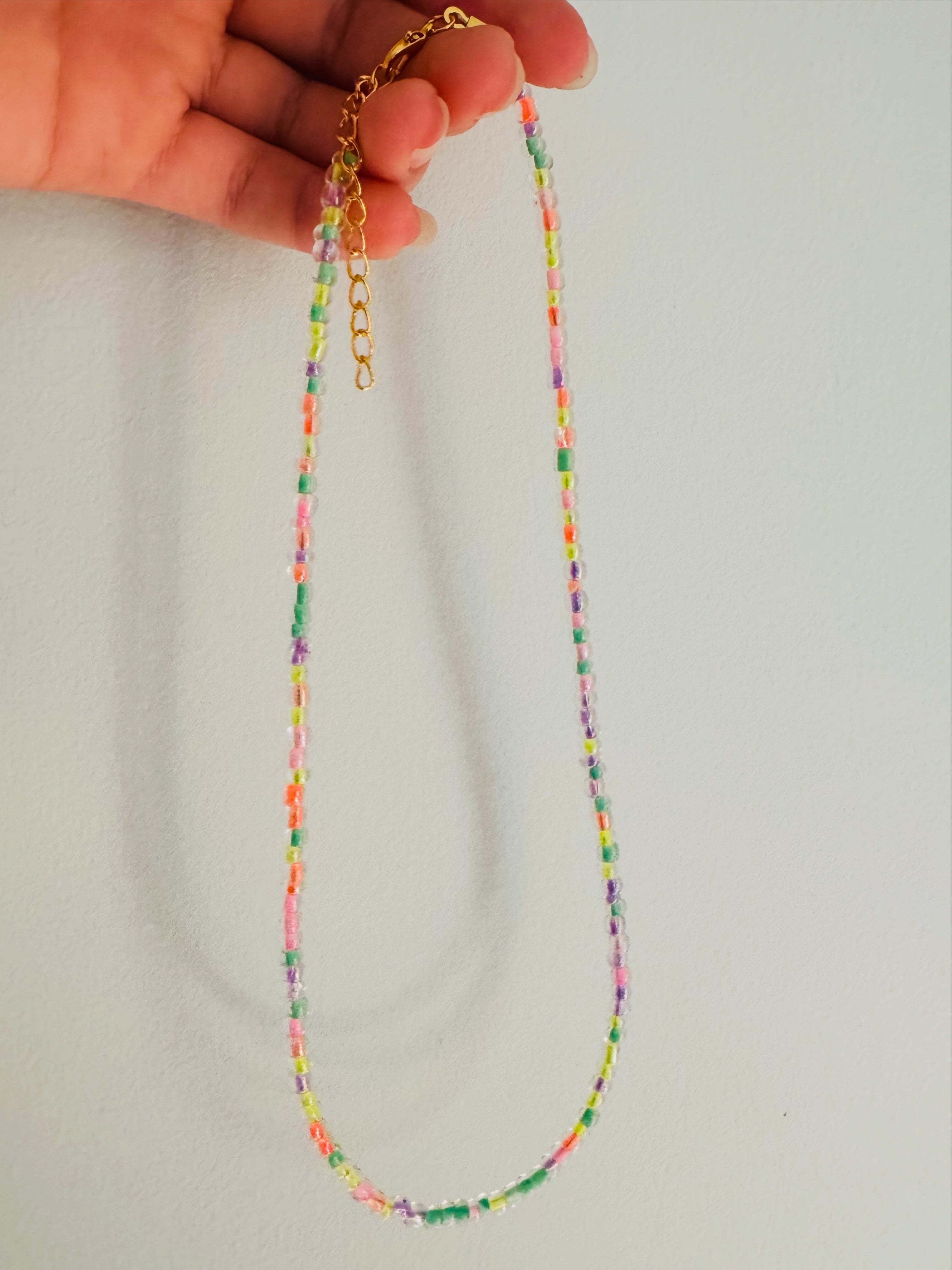 Mix'd Up Seed Bead Necklace - Sunrise