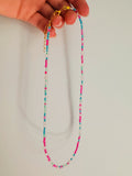 Mix'd Up Seed Bead Necklace - Cotton Candy