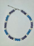 Glass Bead Baseball Necklace - By the Sea