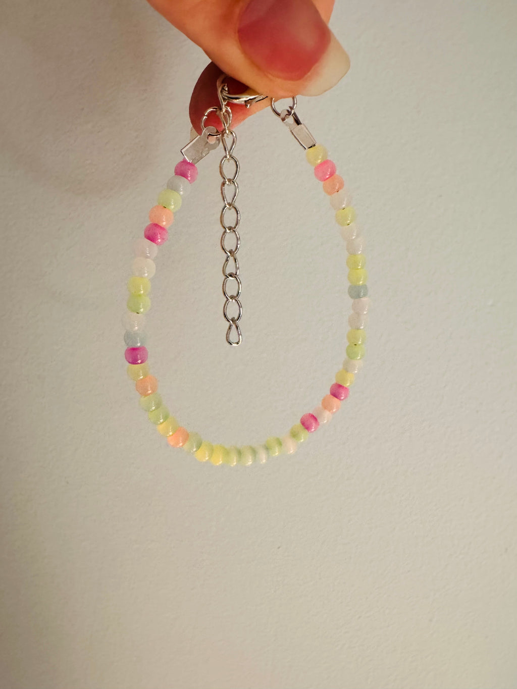 Mix'd Up Seed Bead Bracelet - Pastel Rainbow