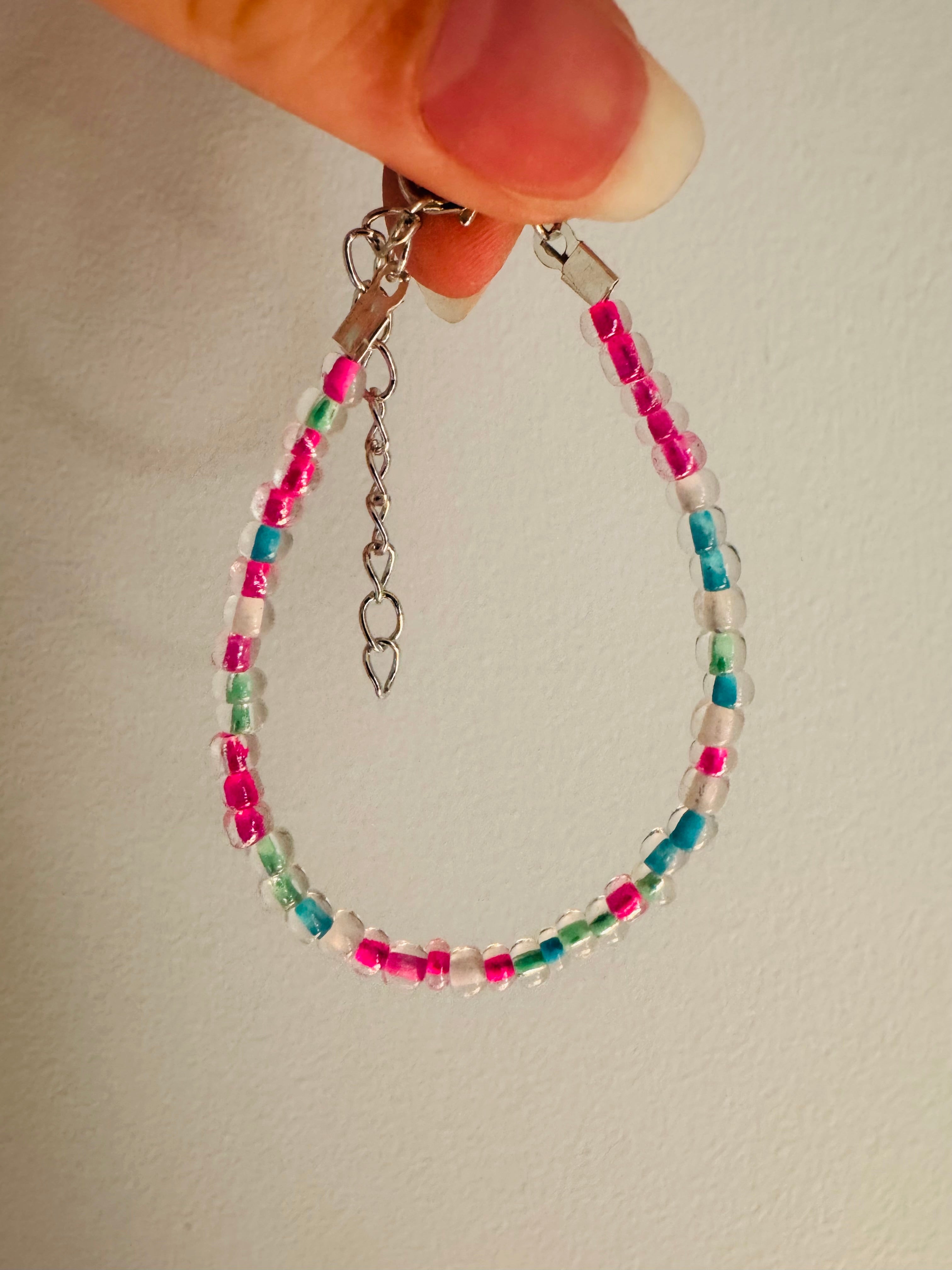 Mix'd Up Seed Bead Bracelet - Cotton Candy