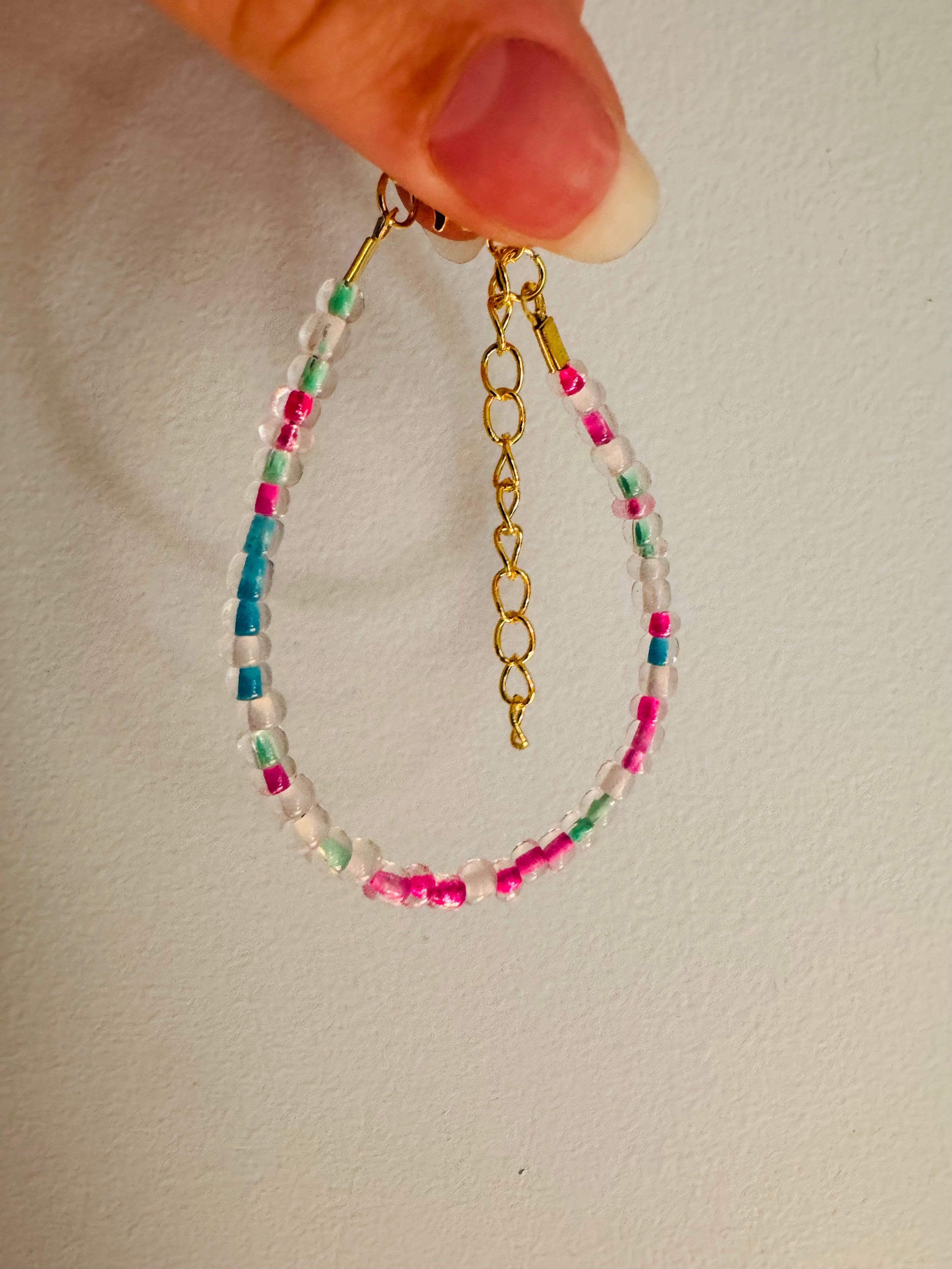 Mix'd Up Seed Bead Bracelet - Cotton Candy