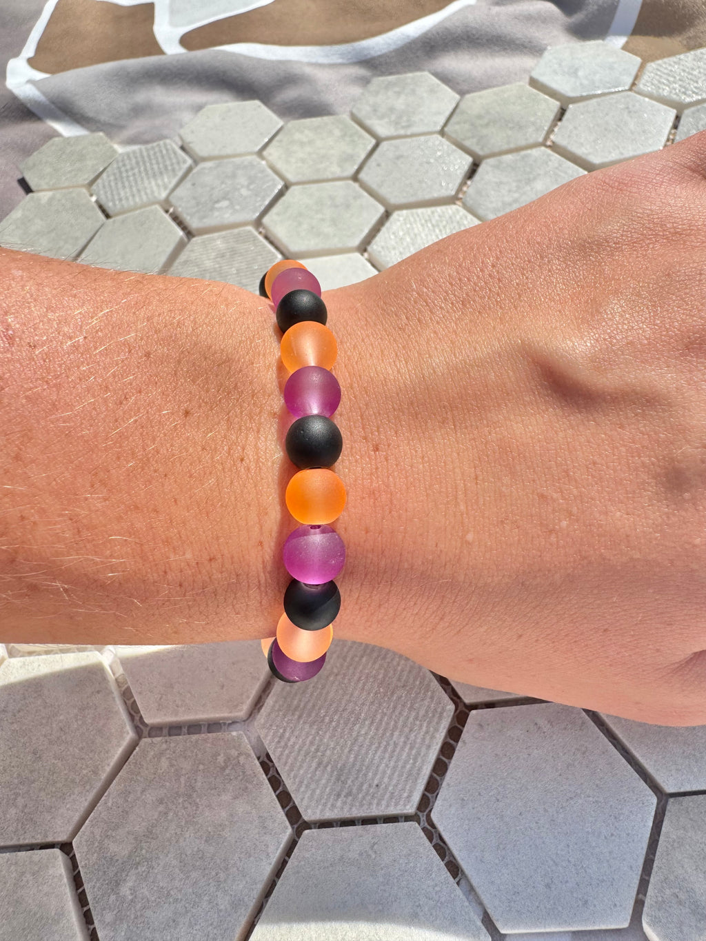 Glass Bead Bracelet - Halloween