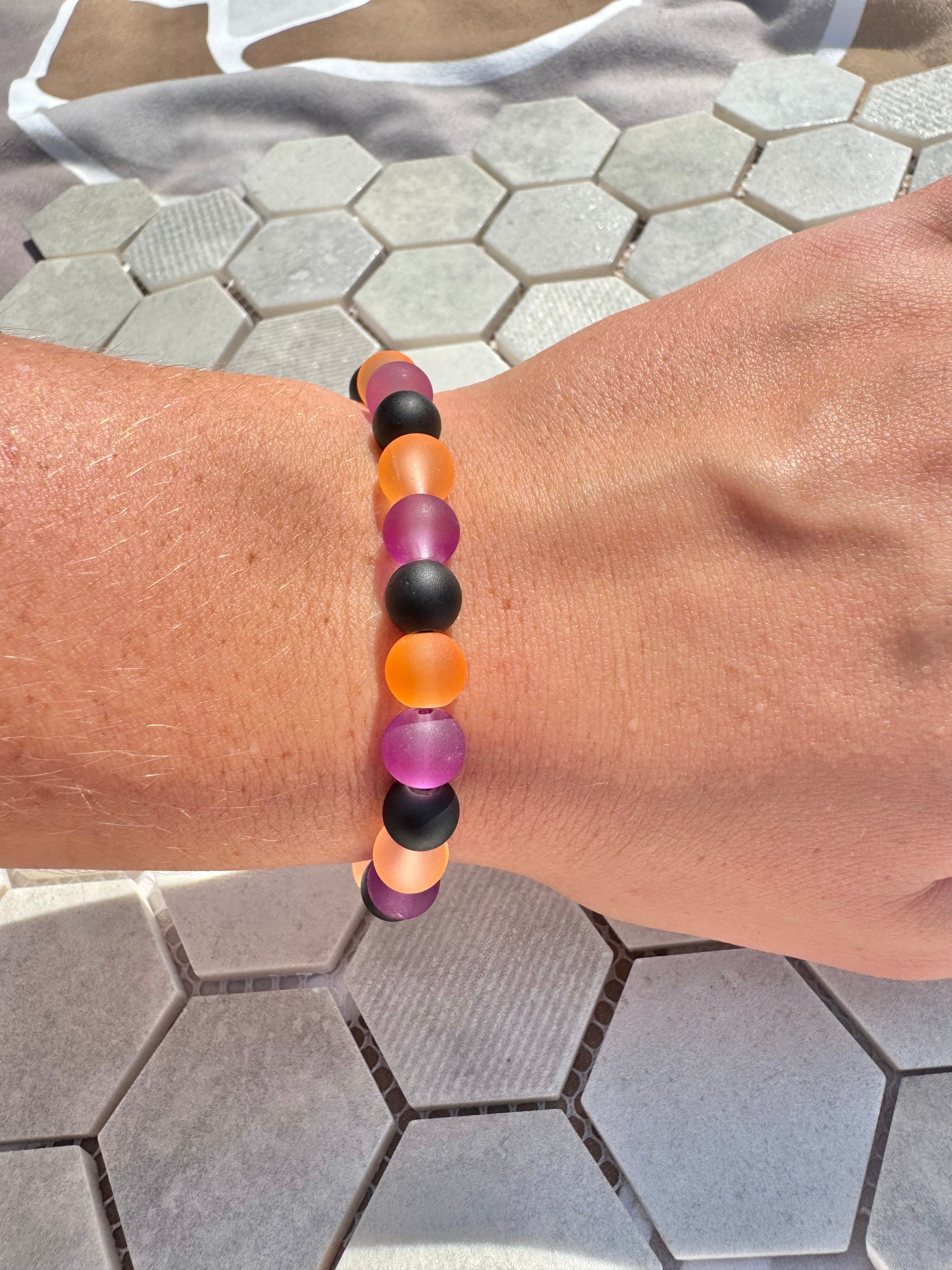 Glass Bead Bracelet - Halloween