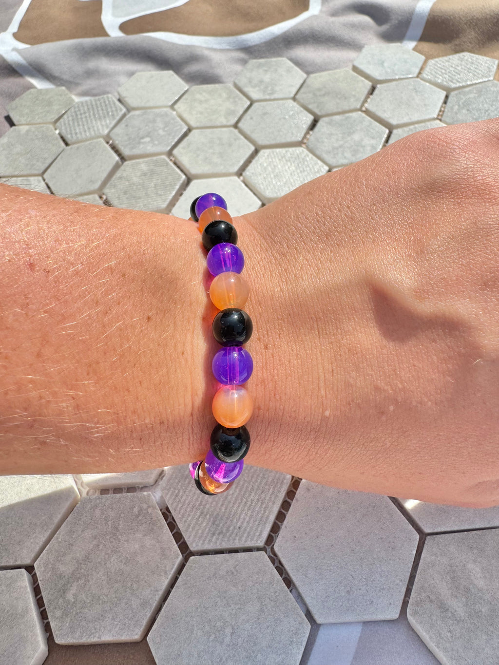 Glass Bead Bracelet - Halloween