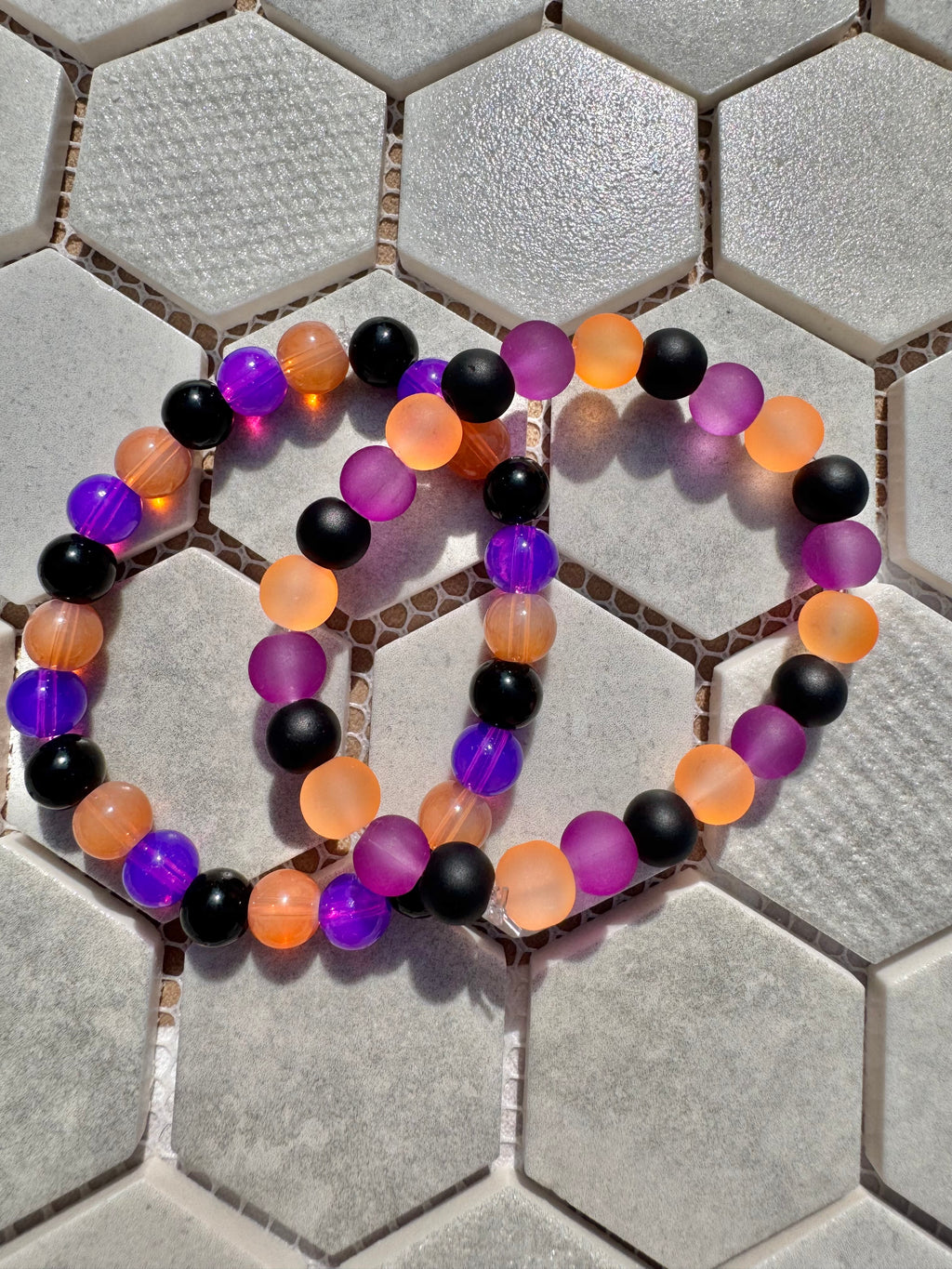 Glass Bead Bracelet - Halloween