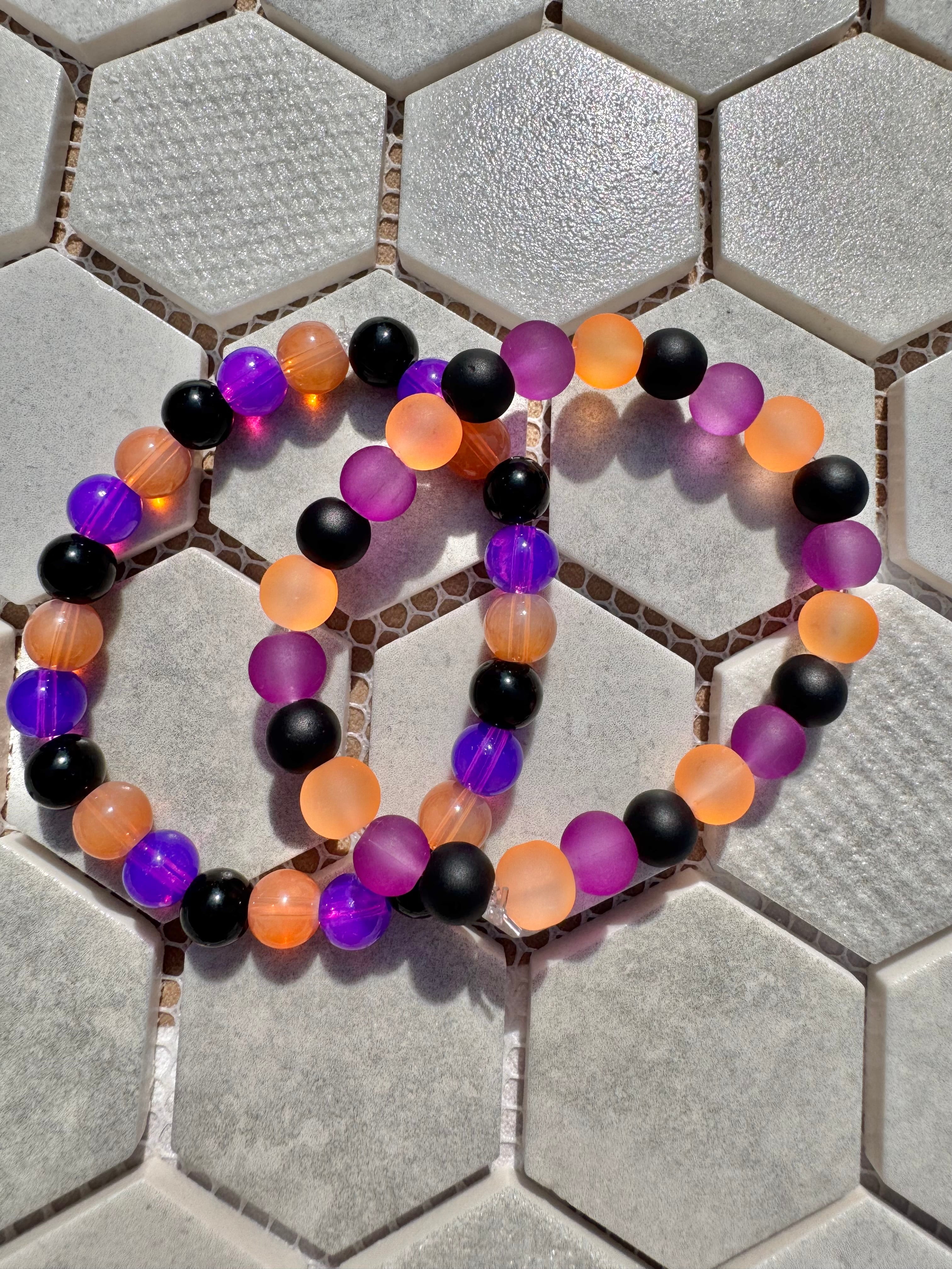 Glass Bead Bracelet - Halloween