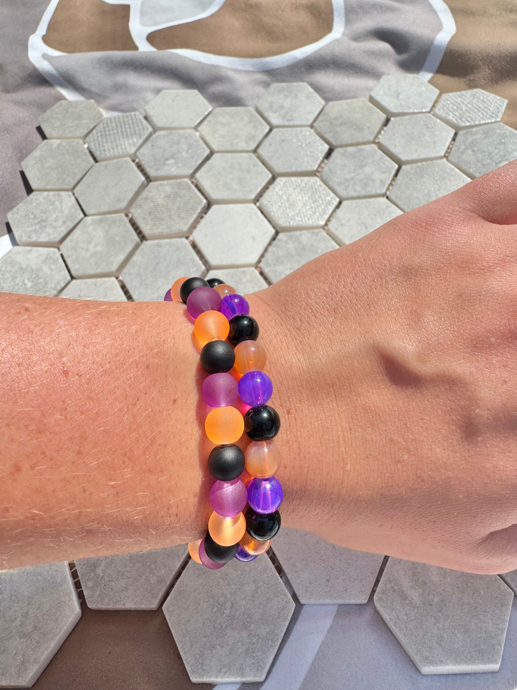 Glass Bead Bracelet - Halloween