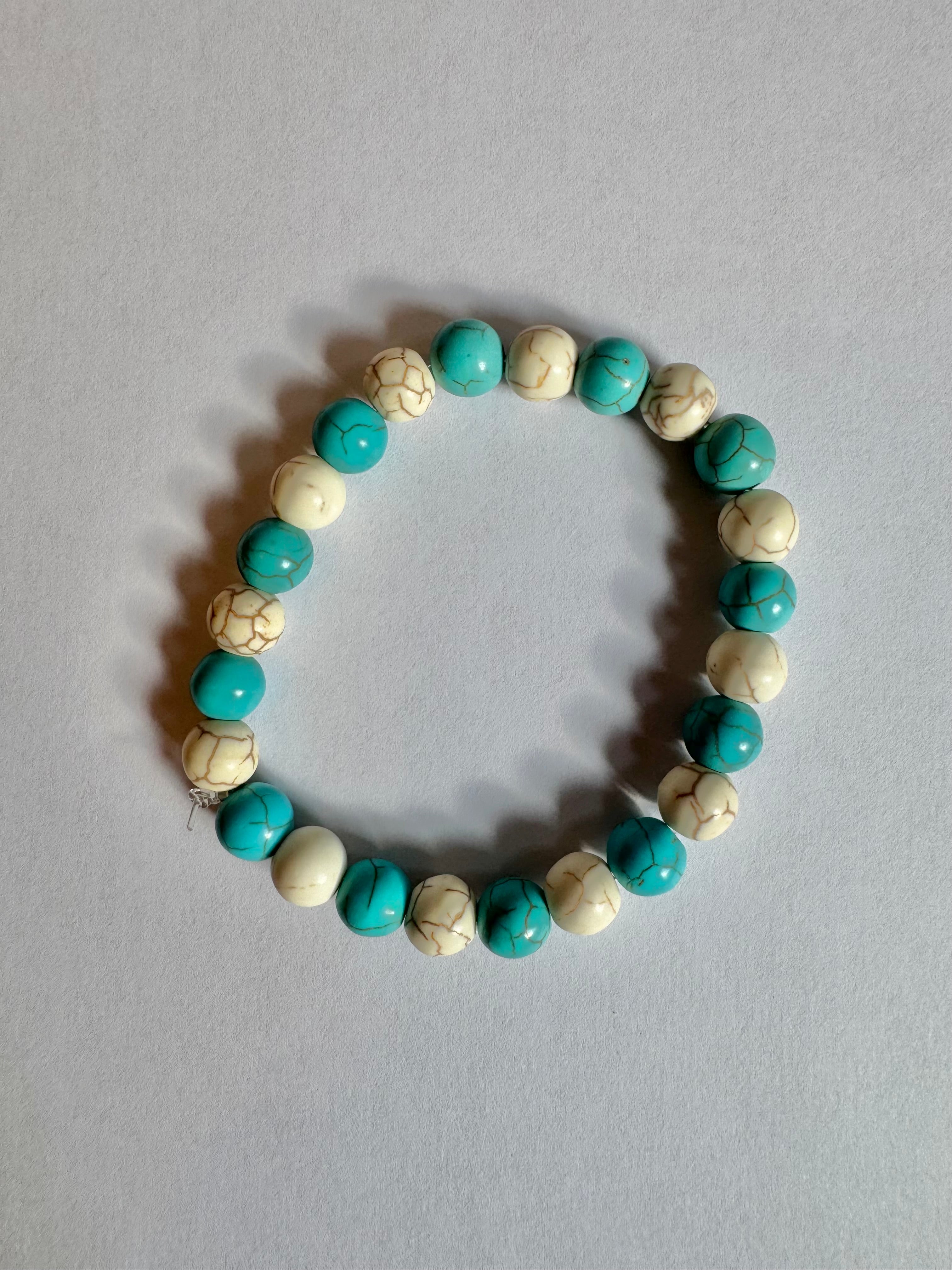 Glass Bead Bracelet - Mixed Up Sea Marble