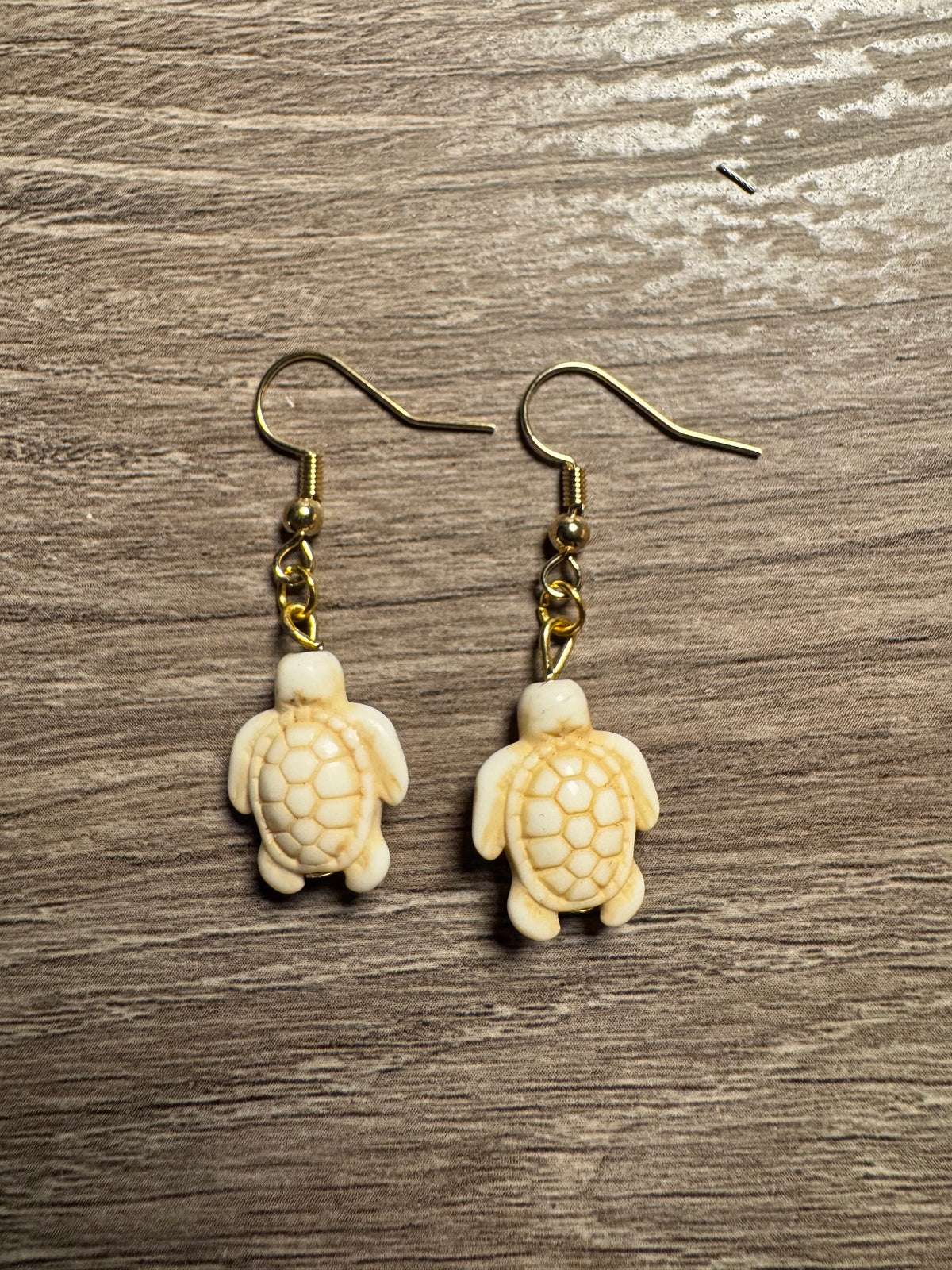 Turtle Earrings - White