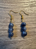 Glass Bead Earrings - Midnight Sky